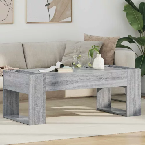 vidaXL Dohányzóasztal Szürke Sonoma 110 x 50 x 41 cm Faanyag