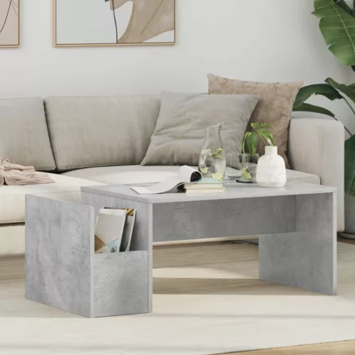 vidaXL Dohányzóasztal Beton Szürke 90 x 45 x 35 cm Faanyag