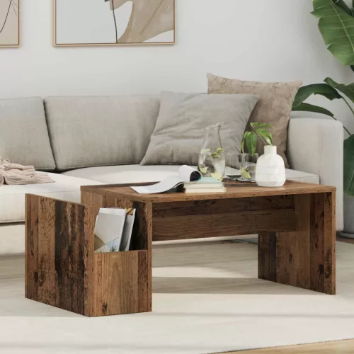 vidaXL Dohányzóasztal Öreg fa 90 x 45 x 35 cm Faanyag