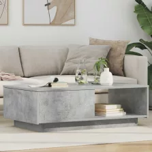   vidaXL Dohányzóasztal fiókkal Beton Szürke 95 x 55 x 31 cm Faanyag