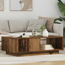   vidaXL Dohányzóasztal fiókkal Öreg fa 95 x 55 x 31 cm Faanyag