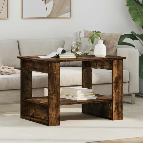 vidaXL Dohányzóasztal Füstölt tölgy 72 x 50 x 50 cm Faanyag