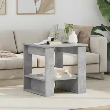   vidaXL Dohányzóasztal Beton Szürke 51 x 50 x 50 cm Faanyag