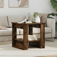   vidaXL Dohányzóasztal Füstölt tölgy 51 x 50 x 50 cm Faanyag