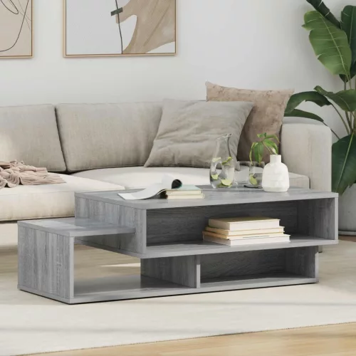 vidaXL Dohányzóasztal Szürke Sonoma 105 x 50 x 32,5 cm Faanyag