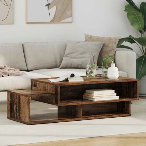 vidaXL Dohányzóasztal Öreg fa 105 x 50 x 32,5 cm Faanyag