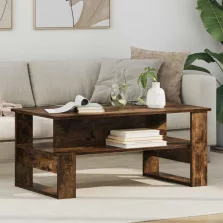   vidaXL Dohányzóasztal Füstölt tölgy 90 x 50 x 40 cm Faanyag