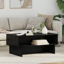   vidaXL Dohányzóasztal Fekete tölgy 80 x 46 x 35 cm Faanyag