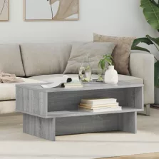   vidaXL Dohányzóasztal Szürke Sonoma 80 x 46 x 35 cm Faanyag