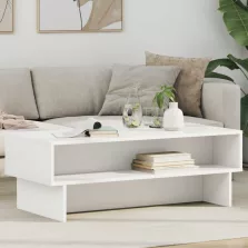 vidaXL Dohányzóasztal Fehér 100 x 46 x 35 cm Faanyag