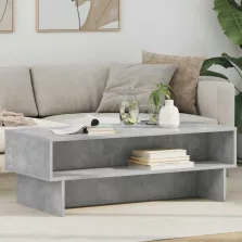   vidaXL Dohányzóasztal Beton Szürke 100 x 46 x 35 cm Faanyag