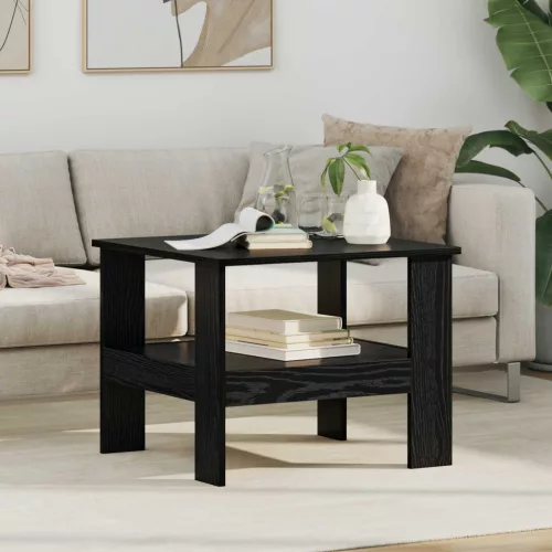 vidaXL Dohányzóasztal Fekete tölgy 57 x 55 x 45 cm Faanyag