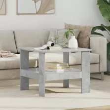   vidaXL Dohányzóasztal Beton Szürke 57 x 55 x 45 cm Faanyag