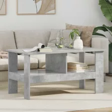   vidaXL Dohányzóasztal Beton Szürke 90 x 50 x 45 cm Faanyag