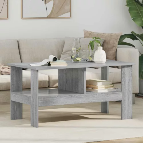 vidaXL Dohányzóasztal Szürke Sonoma 90 x 50 x 45 cm Faanyag