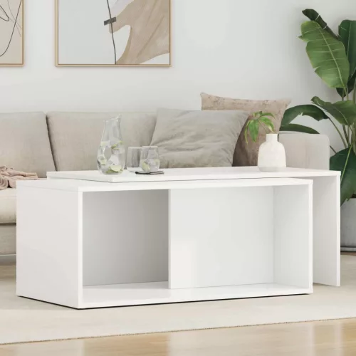 vidaXL Kávasztal Szett 2 pcs Fehér Faanyag