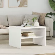 vidaXL Dohányzóasztal Fehér 60 x 50 x 40 cm Faanyag