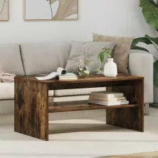   vidaXL Dohányzóasztal Füstölt tölgy 80 x 50 x 40 cm Faanyag