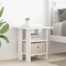   vidaXL Éjjeli asztal fiókkal Fehér 41 x 40 x 45 cm Faanyag