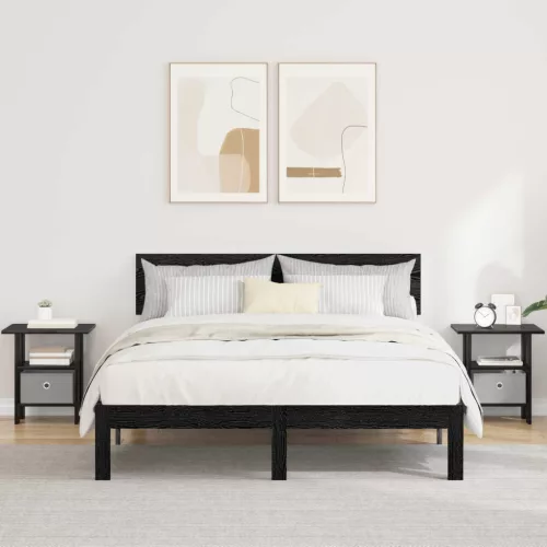 vidaXL Éjjeli asztal 2 pcs Fekete tölgy 41 x 40 x 45 cm Faanyag