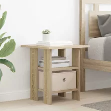   vidaXL Éjjeli asztal fiókkal Sonoma tölgy 41 x 40 x 45 cm Faanyag