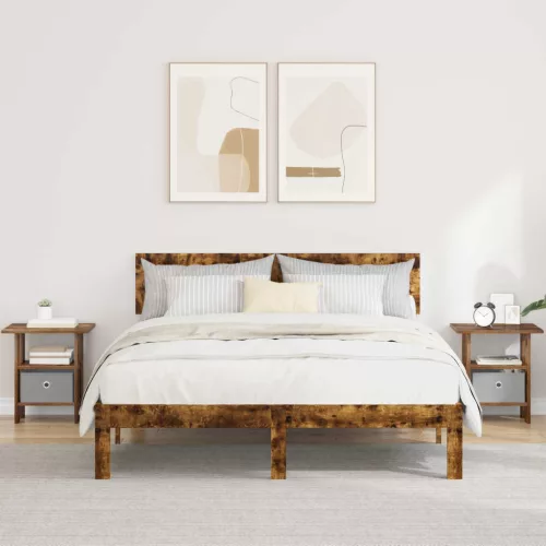 vidaXL Éjjeli asztal 2 pcs Füstölt tölgy 41 x 40 x 45 cm Faanyag