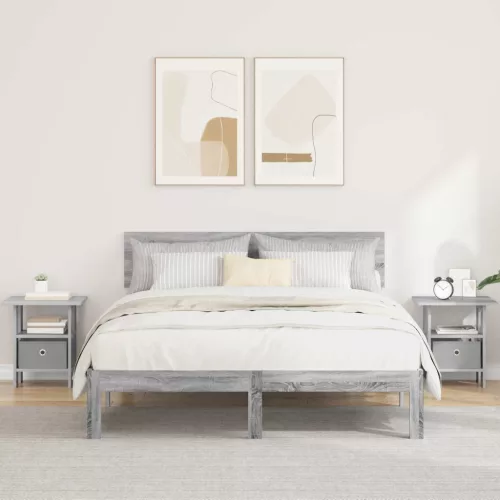 vidaXL Éjjeli asztal 2 pcs Szürke Sonoma 41 x 40 x 45 cm Faanyag