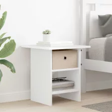   vidaXL Éjjeli asztal fiókkal Fehér 41 x 40 x 45 cm Faanyag