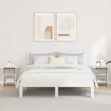   vidaXL Éjjeli asztal fiókkal 2 pcs Fehér 41 x 40 x 45 cm Faanyag