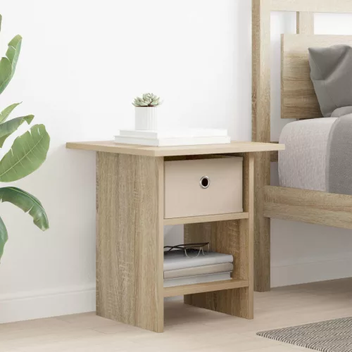 vidaXL Éjjeli asztal fiókkal Sonoma tölgy 41 x 40 x 45 cm Faanyag