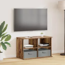 vidaXL TV állvány fiókkal Öreg fa 79 x 40 x 48 cm