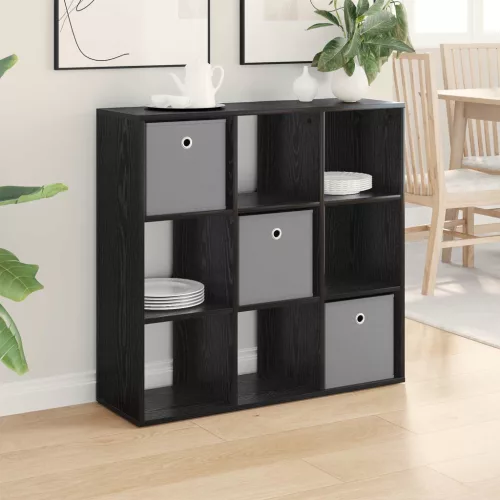 vidaXL Széf fiókkal Fekete tölgy 88,5 x 29 x 84,5 cm