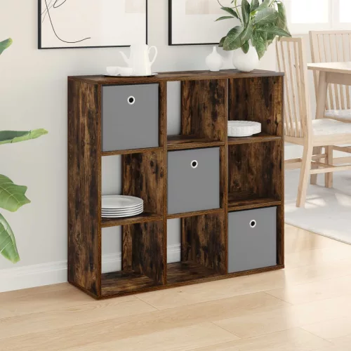 vidaXL Széf fiókkal Füstölt tölgy 88,5 x 29 x 84,5 cm