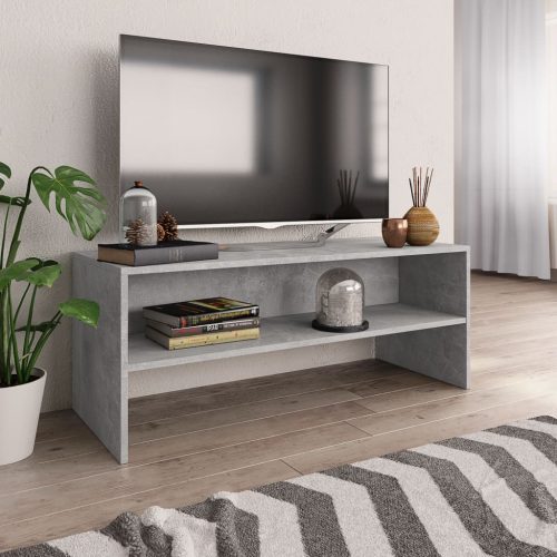 vidaXL betonszürke forgácslap TV-szekrény 100 x 40 x 40 cm