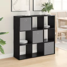 vidaXL Széf fiókkal Fekete tölgy 102 x 31 x 99,5 cm