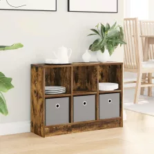 vidaXL Széf fiókkal Füstölt tölgy 73,5 x 22,5 x 53,5 cm