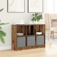 vidaXL Széf fiókkal Öreg fa 88,5 x 27,5 x 63,5 cm