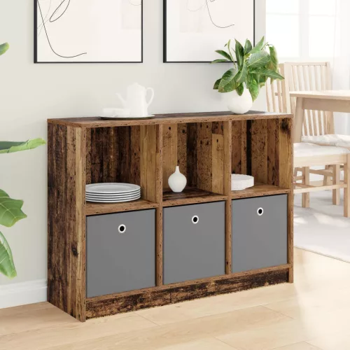 vidaXL Széf fiókkal Öreg fa 102 x 32 x 73,5 cm