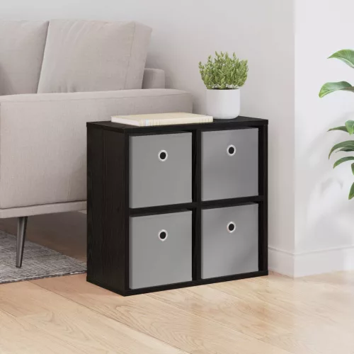 vidaXL Széf fiókkal Fekete tölgy 49,5 x 22 x 47 cm