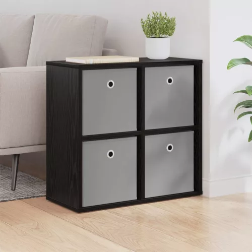 vidaXL Széf fiókkal Fekete tölgy 59,5 x 27 x 57 cm