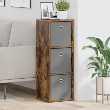 vidaXL Széf fiókkal Füstölt tölgy 30,5 x 27 x 84,5 cm