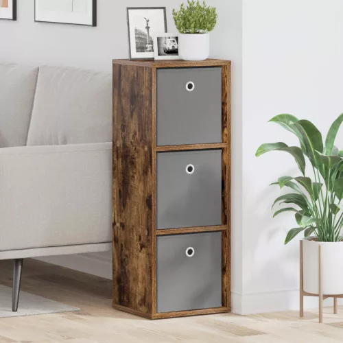 vidaXL Széf fiókkal Füstölt tölgy 30,5 x 27 x 84,5 cm