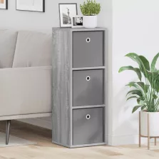 vidaXL Széf fiókkal Szürke Sonoma 30,5 x 27 x 84,5 cm