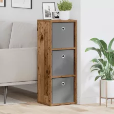 vidaXL Széf fiókkal Öreg fa 30,5 x 27 x 84,5 cm