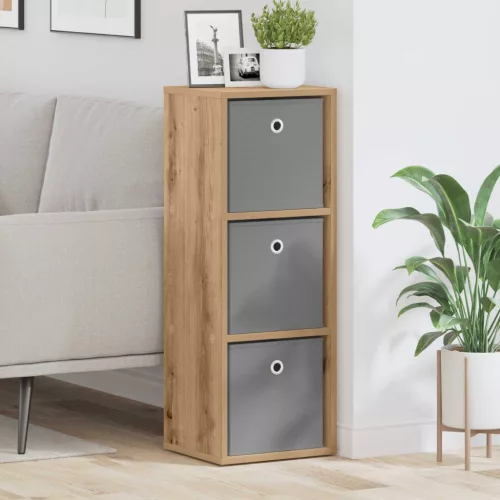 vidaXL Széf fiókkal Artisan tölgy 30,5 x 27 x 84,5 cm