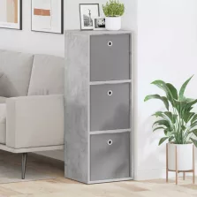 vidaXL Széf fiókkal Beton Szürke 35 x 32 x 99,5 cm