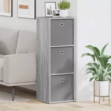 vidaXL Széf fiókkal Szürke Sonoma 35 x 32 x 99,5 cm