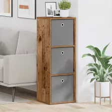 vidaXL Széf fiókkal Öreg fa 35 x 32 x 99,5 cm
