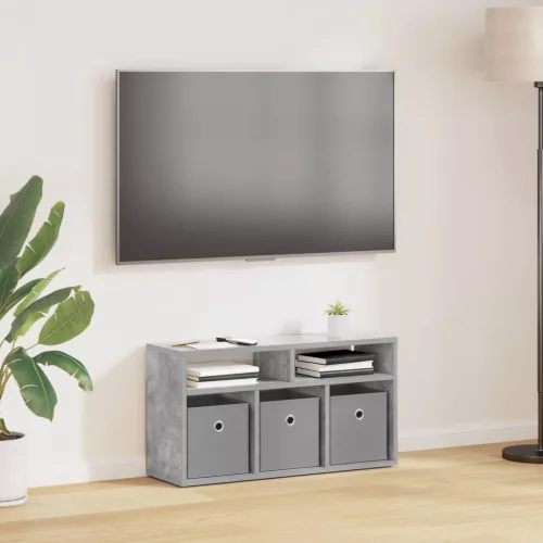 vidaXL Alacsony szekrény fiókkal Beton Szürke 72 x 22,5 x 38 cm