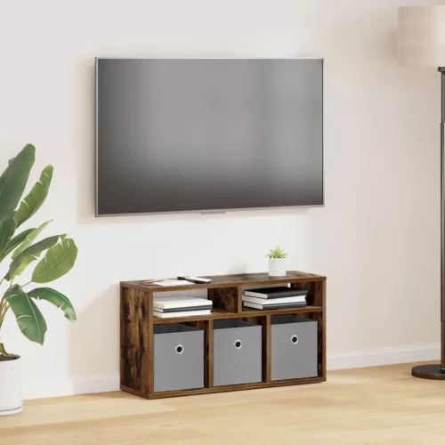 vidaXL Alacsony szekrény fiókkal Füstölt tölgy 72 x 22,5 x 38 cm